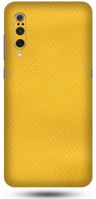 OggyBaba xiaomi mi 9, Phone Back side Protector and Camera Protector Mobile Skin(Lemon Yellow Carbon Fibre Skin Matte Finish Skin.)