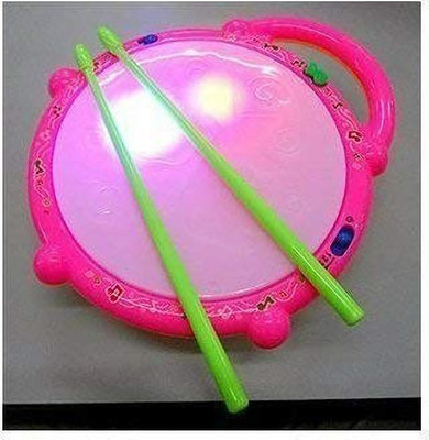 Kandle Flash Musical Drum for Kids Musical Drum with 3D Light s with Sticks Set for Babies.(Multicolor)