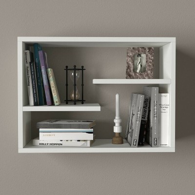 UniAart Unishop Floating Wall Shelf (white) Particle Board Wall Shelf(Number of Shelves - 4, White)