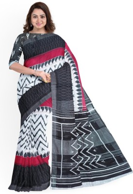 Rahmani Printed Bhagalpuri Linen Saree(Multicolor)