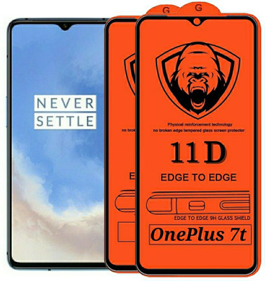 tendwell Edge To Edge Tempered Glass for OnePlus 7t(Pack of 2)