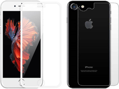 Casesily Front and Back Tempered Glass for Apple iPhone 7 Front 18D Real Glass & Back Transparent Flexible Guard(Pack of 2)