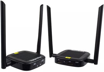 microware H.264 200m hdmi wireless tx and rx hdmi usb wirless extender AV video Senderhdmi transmitter and receiver with type c loop out Media Streaming Device(Black)