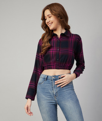 60% OFF on Chimpaaanzee Women Checkered Casual Dark Blue, Pink Shirt 60% OFF on Chimpaaanzee Women Checkered Casual Dark Blue, Pink Shirt