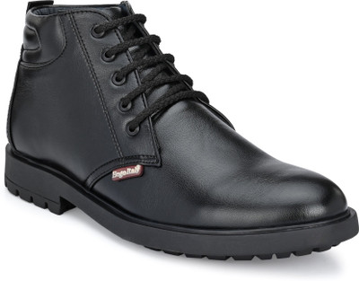 EEGO ITALY Mid Ankle Boots For Men(Black , 8)