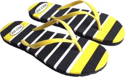 Maryamimpex Men Slippers(Yellow, Black , 5)