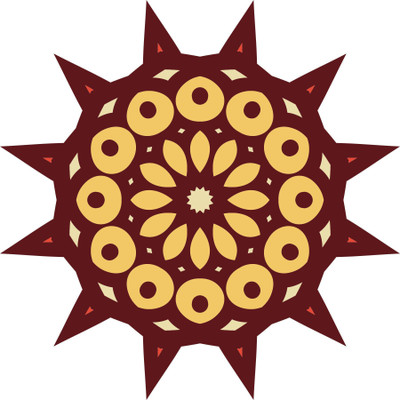 Galaxy Design 50.8 cm 0L_0RANGOLI_012 Self Adhesive Sticker(Pack of 1)