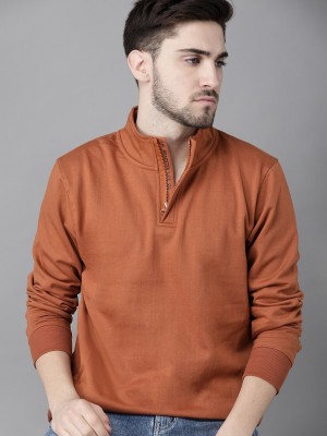 Roadster Full Sleeve Solid Men Sweatshirt