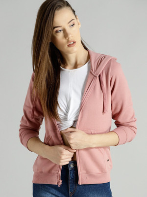 Roadster Full Sleeve Solid Women Sweatshirt