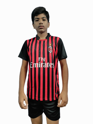 Navex Striped Men Mandarin Collar Red, Black T-Shirt