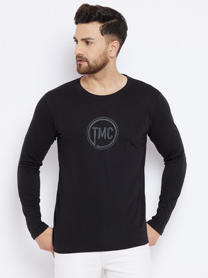The Million Club Printed Men Round Neck Black T-Shirt