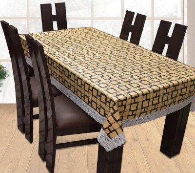 MONKDECOR Printed 4 Seater Table Cover(Brown, PVC)