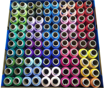 deleemoonts multi color Thread(150 m Pack of100)