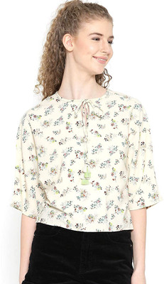 Style Quotient Casual Printed Women Beige Top