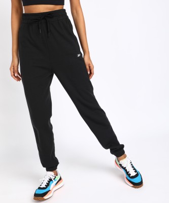 REEBOK Solid Women Black Track Pants