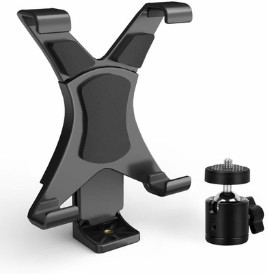Viraan Tripod Mount Adapter Tablet holder with 360 Degree Rotatable Ball Head for tablet and mobiles ( COMBO PACK OF 2 ) ( TABLET HOLDER | BALL HEAD ) Tripod Ball Head(Black, Supports Up to 1000 g)