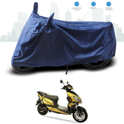 GOSHIV-car and bike accessories Two Wheeler Cover for Okinawa(i-Praise, Blue)
