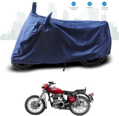 GOSHIV-car and bike accessories Two Wheeler Cover for Royal Enfield(Electra 4S, Blue)