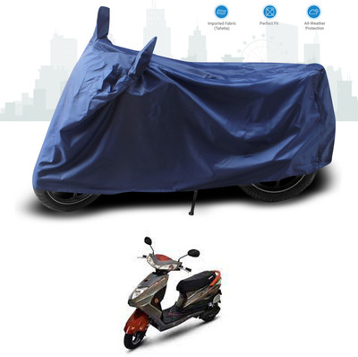 GOSHIV-car and bike accessories Two Wheeler Cover for Okinawa(Ridge Plus, Blue)