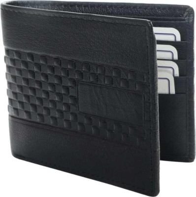 ree cope Men Casual, Trendy, Travel Black Genuine Leather Wallet(5 Card Slots)