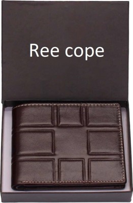 ree cope Men Casual, Trendy, Travel Brown Genuine Leather Wallet(5 Card Slots)