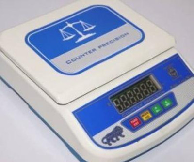 SOYEN V-58V SHYAM BABA DOUBLE DISPLAY KITCHEN SCALE CAPACITY UP TO 30KG WEIGHT MACHINE WITH 6V INBULIT BATTERY Weighing Scale(White, Blue)