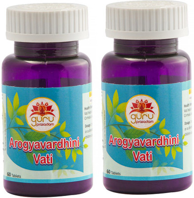 GuruPrasadam AROGYAVARDHINI VATI Pack of Two Bottles(Pack of 2, 120 Tablets)