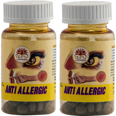 GuruPrasadam ANTI ALLERGIC Pack of Two Bottles(Pack of 2, 120 Tablets)