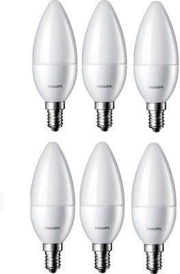 PHILIPS 2.7 W Basic Candle E14 LED Bulb(White, Pack of 6)