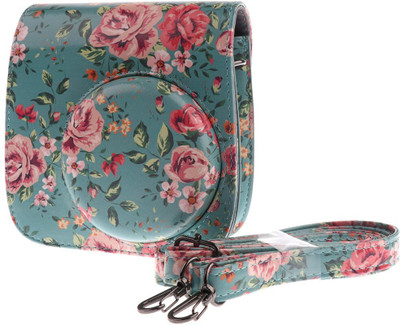 Stela MINI 11 INSTAX CAMERA BLUE ROSES POUCH Camera Bag (Blue roses)  Camera Bag(Green)