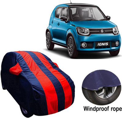 Autoinnovation Car Cover For Maruti Suzuki Ignis (With Mirror Pockets)(Blue, Red)