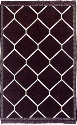 Linen Basics Brown Chenille Runner(5 ft,  X 7 ft, Rectangle)