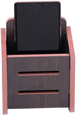 YIXT 1 Compartments Wooden Pen Holder(Black)