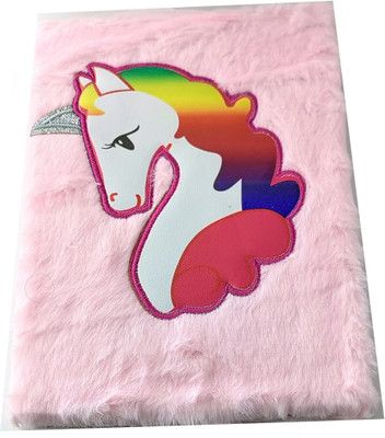 Paper Bear Pink Unicorn Diary A5 Diary Ruled 80 Pages(Pink)