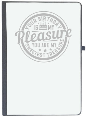 UDNAG Handcrafted Gift A5 Diary Ruled 80 Pages(Black)