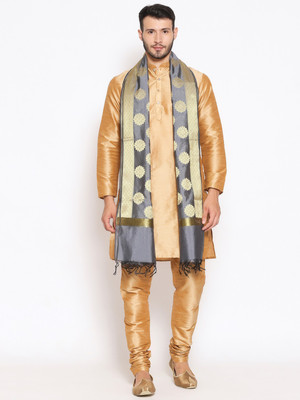 DUPATTA BAZAAR Silk Blend Woven Men Dupatta