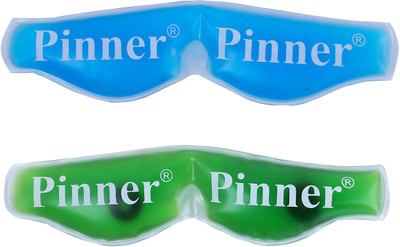 PINNER Relaxing Gel Eye Mask with Strap-on Cooling Relaxation for Tired Eyes Combo Green & Blue Eye Mask(40 ml)