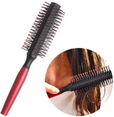 SANDIP Professional Round Hair Brush with Soft Nylon Bristles for Women and Men- pack of 1