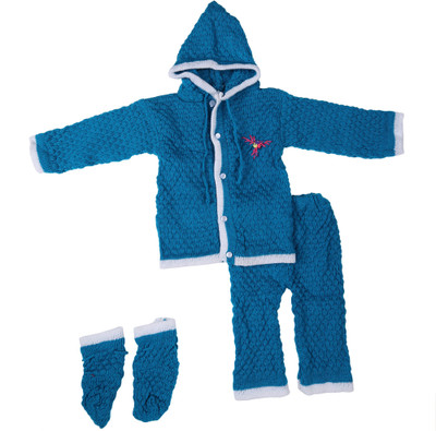 Trendy World Baby Boys & Baby Girls Casual Sweatshirt Pyjama(RBLUE)