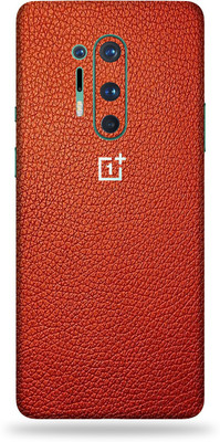 BUGGU Oneplus 8 pro, oneplus 8pro Mobile Skin(Ultra Super Red Leather Skin With High Matte Finish, Mobile Skin (Back+Side+Camera))
