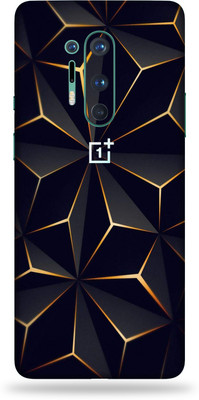 BUGGU Oneplus 8 pro, oneplus 8pro Mobile Skin(Ultra Super Black Abstract Shape Skin With High Matte Finish, Mobile Skin (Back+Side+Camera))