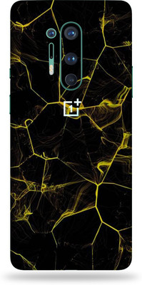 BugguSkin Oneplus 8 Pro Mobile Skin(Ultra Super Black Abstract Skin With High Matte Finish.)