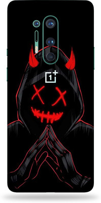 LAMHA OnePlus 8 Pro Mobile Skin(Ultra Super Black Devil With High Mattte Finish., Mobile Skin (Back+Side+Camera))