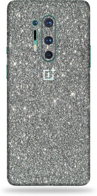 BUGGU Oneplus 8 pro, oneplus 8pro Mobile Skin(Ultra Super Grey Glitter Skin With High Matte Finish, Mobile Skin (Back+Side+Camera))