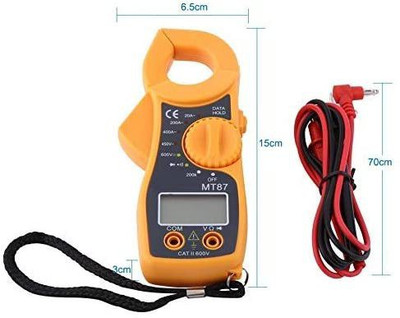 uptodatetools LCD Clamp Multimeter ,MT87 AC 20A~400A Digital Volt Tester AC/DC 450V/6000V Voltage Detector Ammeter Ohmmeter Digital Multimeter(2000 Counts)