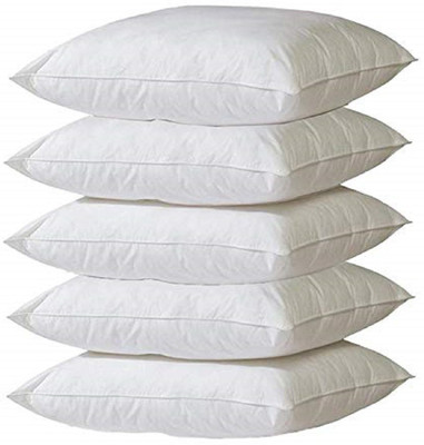 Booming Pillow Microfibre Solid Cushion Pack of 5(White)