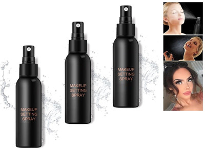 GFSU New FACE SPRAY MAKEUP SETTING LONG WEAR & WATER PROOF FIXER Pack Of 3 Primer  - 300 ml(TRANSPARENT)