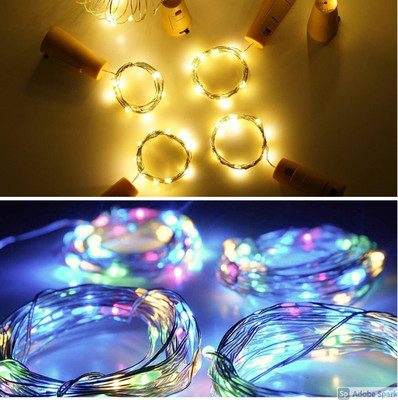 OneClickPicks 20 LEDs 3.05 m Yellow, Multicolor Steady String Rice Lights(Pack of 6)