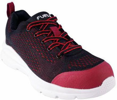FUEL Steel Toe Fabric Safety Shoe(Red, White, S1, Size 7)