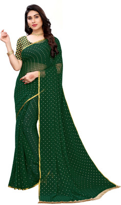 80% OFF on FABMORA Printed, Embellished Daily Wear Chiffon Saree(Green) 80% OFF on FABMORA Printed, Embellished Daily Wear Chiffon Saree(Green)